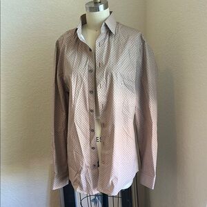 Brown Polka Dot Button-Up Shirt